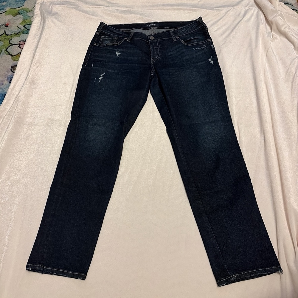 Silver Jeans Women's Dark Indigo Straight Leg Sam Jeans
